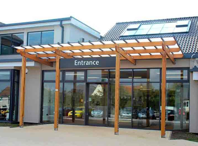 Entrance to leisure centre